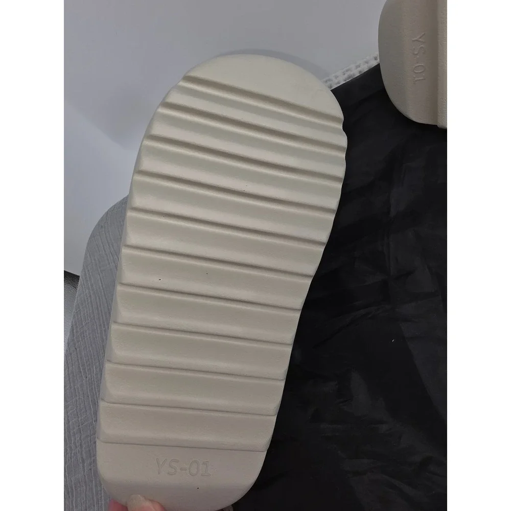 YS-01 Cream Foam Slides Men 9 Slip On Sandals YS01 Neutral Minimalist Lifestyle